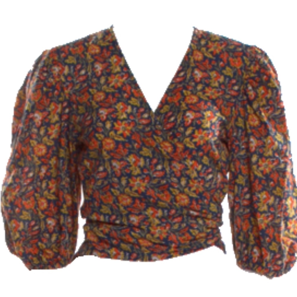 AISH Multicolor Floral V-Neck Blouse